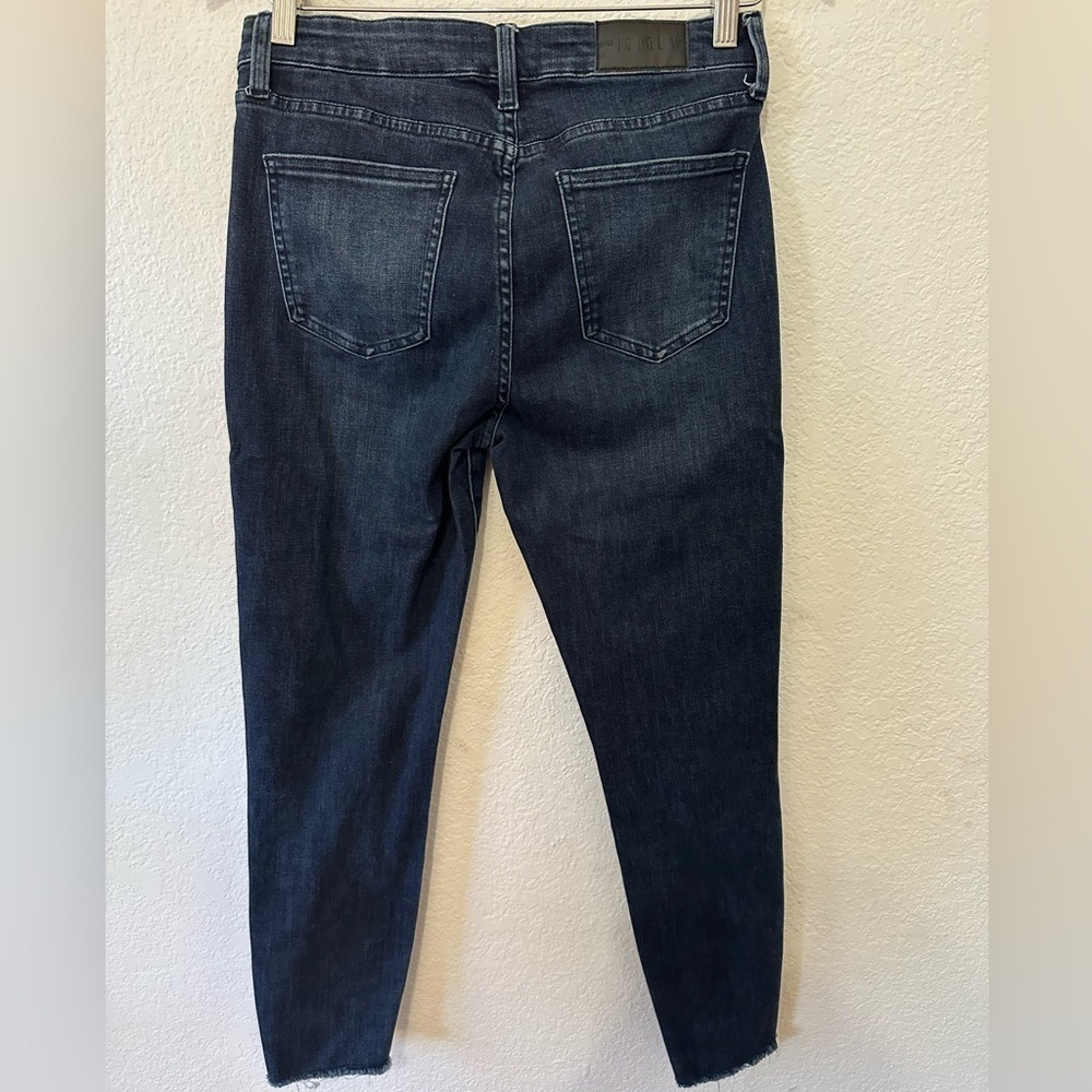Pistola High Rise Slim Fit Raw Hem Dark Wash Jeans - Size 27 - Picture 5 of 7